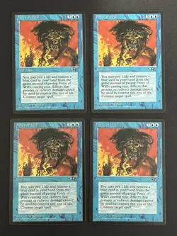 MTG 4x Force of Will - Alliances - Magic: The Gathering - STUNNING PLAYSET - Image 1