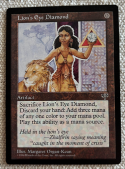 MTG Lion’s Eye Diamond Mirage NM Near Mint Reserved List Legacy Staple Fast Ship - Image 1