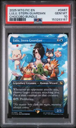 2025 MTG Final Fantasy LULU STERN GUARDIAN #467 Chocobo Track Foil PSA 10 GEM MT - Image 1