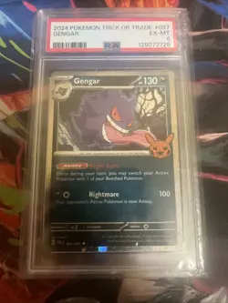Pokemon TCG Gengar 057/091 Trick or Trade 2024 Cosmos Holo Rare Card - Image 1