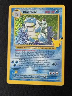 Pokemon TCG Blastoise 2/102 Celebrations: Classic Collection Holo - Image 1