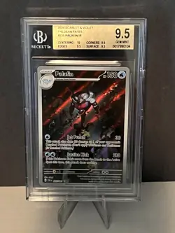 Palafin 225/091 Holo Illustration Rare Paldean Fates Pokemon Beckett Graded 9.5 - Image 1