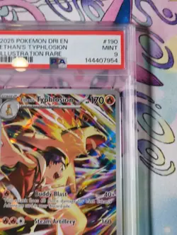 Pokemon TCG Ethan’s Typhlosion Illustration Rare 190/182 Destined Rivals PSA 9 - Image 3
