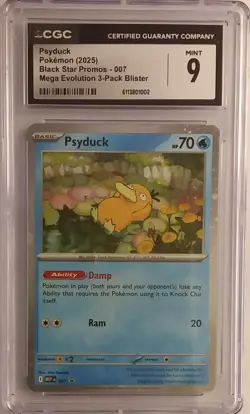Psyduck MEP 007 Cosmos Holo Mega Evolution Black Star Promo Pokemon TCG NM - Image 1