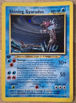 Pokemon Shining Gyarados Neo Revelation 65/64 Secret Rare Holo 1st Edition - Image 1
