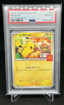 Pikachu #20 - Japanese Pokemon McDonalds Promo - PSA 10 - Image 1