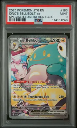 2025 Pokemon Journey Together Iono’s Bellibolt 183 Special Illustration Rare PSA - Image 1