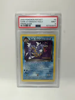 2000 POKEMON ROCKET DARK GYARADOS HOLO #8 PRERELEASE PSA 9 MINT - Image 2