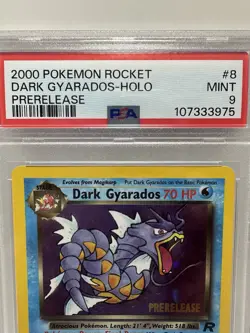 2000 POKEMON ROCKET DARK GYARADOS HOLO #8 PRERELEASE PSA 9 MINT - Image 3