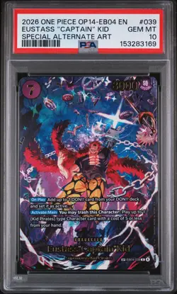 2026 ONE PIECE THE AZURE SEA'S SEVEN SPECIAL AA EUSTASS "CAPTAIN" KID PSA 10 - Image 1