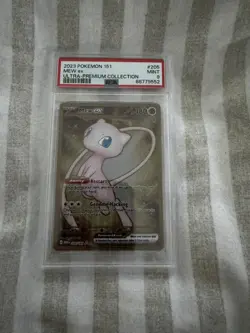 Pokemon TCG PSA 9 Mew Ex Gold Card UPC Scarlet & Violet 151 205/165 Metal Mint - Image 1