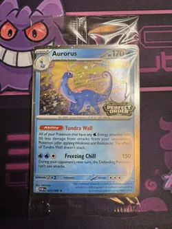 Pokemon Aurorus Perfect Order STAMPED Promo Cosmos Holo Card #24 SEALED 🦕 - Image 1