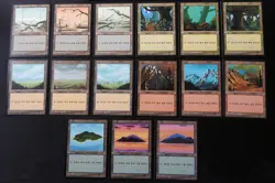 15 Card Basic Land Set Korean LP [FBB 4th Edition] Mtg Magic Free Tracking! - Image 1