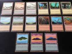 15 Card Basic Land Set Korean LP [FBB 4th Edition] Mtg Magic Free Tracking! - Image 2