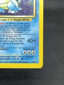 Blastoise #2/102 / Base Set - LP/MP Condition - Holo Rare / Pokemon Card - Image 4