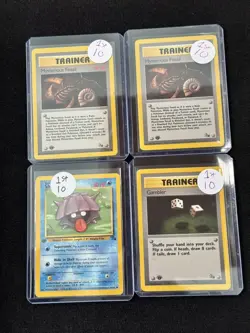 1999 Pokemon 1st Edition Neo Genesis Team Rocket Fossil lot - 13 Cards - Image 2
