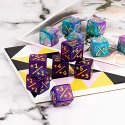 MTG Dice Counters 24 Pcs Plus 1 Counter D6 Set Life Purple Blue for Game - Image 5