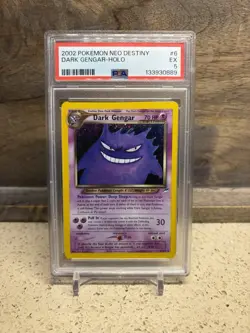 2002 POKEMON NEO DESTINY #6 DARK GENGAR-HOLO PSA 5 - Image 1