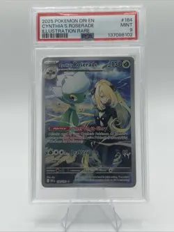 2025 POKEMON DRI EN-DESTINED RIVALS ILLUSTRATION RARE CYNTHIA'S ROSERADE PSA 9 - Image 1