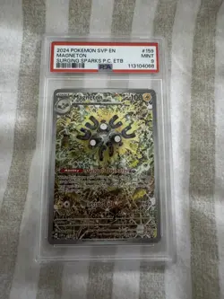 Pokemon Center Stamped Magneton #159 PSA9 - Surging Sparks Series, Graded - Image 1