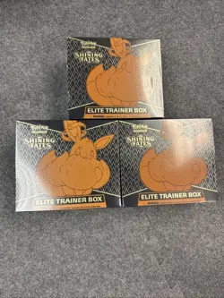 Pokemon TCG: Shining Fates Elite Trainer Box (Lot Of 3) 820650828171 - Image 1