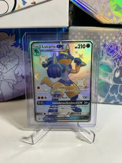 Pokemon Hidden Fates Lucario GX SV64/SV94 Full Art Shiny NM - Image 1