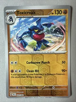 Pokemon TCG * SV Shroulded Fable * 24/64 Toxicroak REVERSE HOLO C * FRESH PK - Image 1