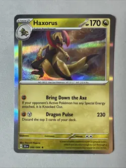 Pokemon TCG * SV Shroulded Fable * 46/64 Haxorus Holo Rare * FRESH PK - Image 1