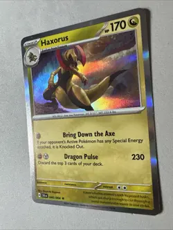 Pokemon TCG * SV Shroulded Fable * 46/64 Haxorus Holo Rare * FRESH PK - Image 2