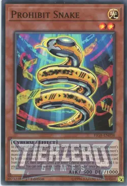 Yugioh Prohibit Snake FIGA-EN038 Super Rare 1st Edition NM/LP - Image 1