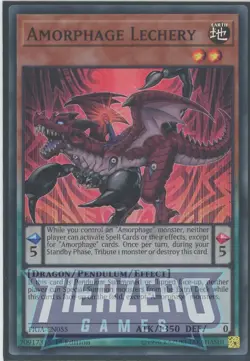 Yugioh Amorphage Lechery FIGA-EN055 Super Rare 1st Edition NM/LP - Image 1
