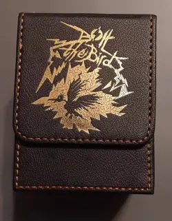MTG Deck Box Fits 100 Double Sleeved Cards,Strong Magnet Leather Black/Red - Image 1