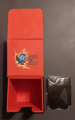 MTG Deck Box Fits 100 Double Sleeved Cards,Strong Magnet Leather Black/Red - Image 2