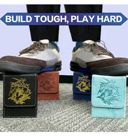 MTG Deck Box Fits 100 Double Sleeved Cards,Strong Magnet Leather Black/Red - Image 5