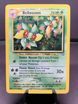 Pokemon TCG Bellossom 3/111 Holo Rare Neo Genesis WOTC VTG 2000 - Image 1