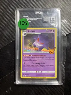 Pokemon Gengar TCG 2023 Trick or Trade Holo Card 066/196 TAG 10 - Image 1