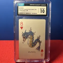 Garados Pokemon Poker Playing Cards (2004) JPN FireRed Deck CGC 10 POP 1 - Image 1