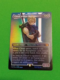 Mtg Magic Cloud, Midgar Mercenary 375 Borderless Foil Final Fantasy - Image 1