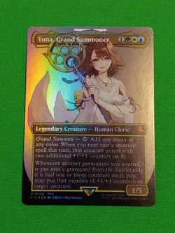 MTG Magic Final Fantasy Yuna, Grand Summoner Borderless Foil - Image 1
