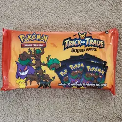 Pokemon Trick or Trade 2024 - 35 Pack Mini (3) Card Packs English Pikachu Gengar - Image 1