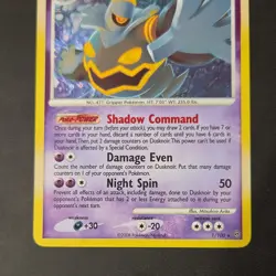 Pokemon TCG Dusknoir Stormfront Holo Rare 1/100 2008 120HP Card HOLO SWIRL 🌀 - Image 3