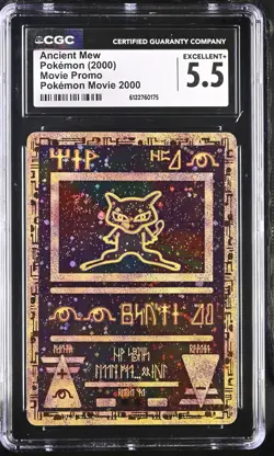 CGC 5.5 EXCELLENT+ Ancient Mew Holo Promo Pokemon Movie 2000 Pokemon Card - Image 1