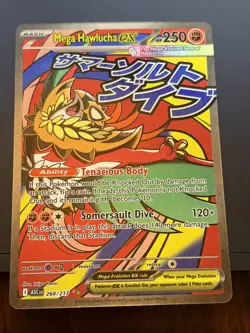 Mega Hawlucha EX 268/217 Full Art Holo Pokemon Card NM - Image 1