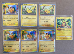 Pokemon Pikachu 7 Card Lot - PIKACHU #52, PIKACHU #62, PIKACHU #25, PIKACHU #18 - Image 1
