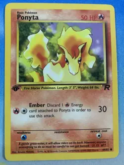 Ponyta 64/82 1st Edition Team Rocket WOTC Pokemon Card - Image 1