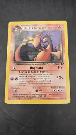 Dark Charizard Team Rocket 21/82 Non-Holo Card Italy - Image 4