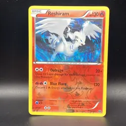 Reshiram 21/99 Reverse Holo Pokemon Card Next Destinies 2012 LP - Image 1