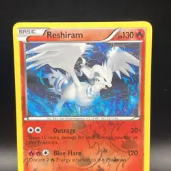 Reshiram 21/99 Reverse Holo Pokemon Card Next Destinies 2012 LP - Image 2