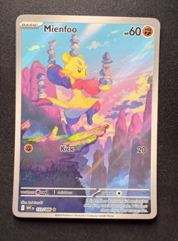 Pokemon TCG Mienfoo 133/086 Illustration Rare – S&V White Flare Set – NM - Image 1