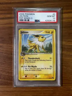 2006 Jolteon Pop Series 3 - PSA 10 - ONLY 11 POP! - Pokemon TCG Vintage - Image 1